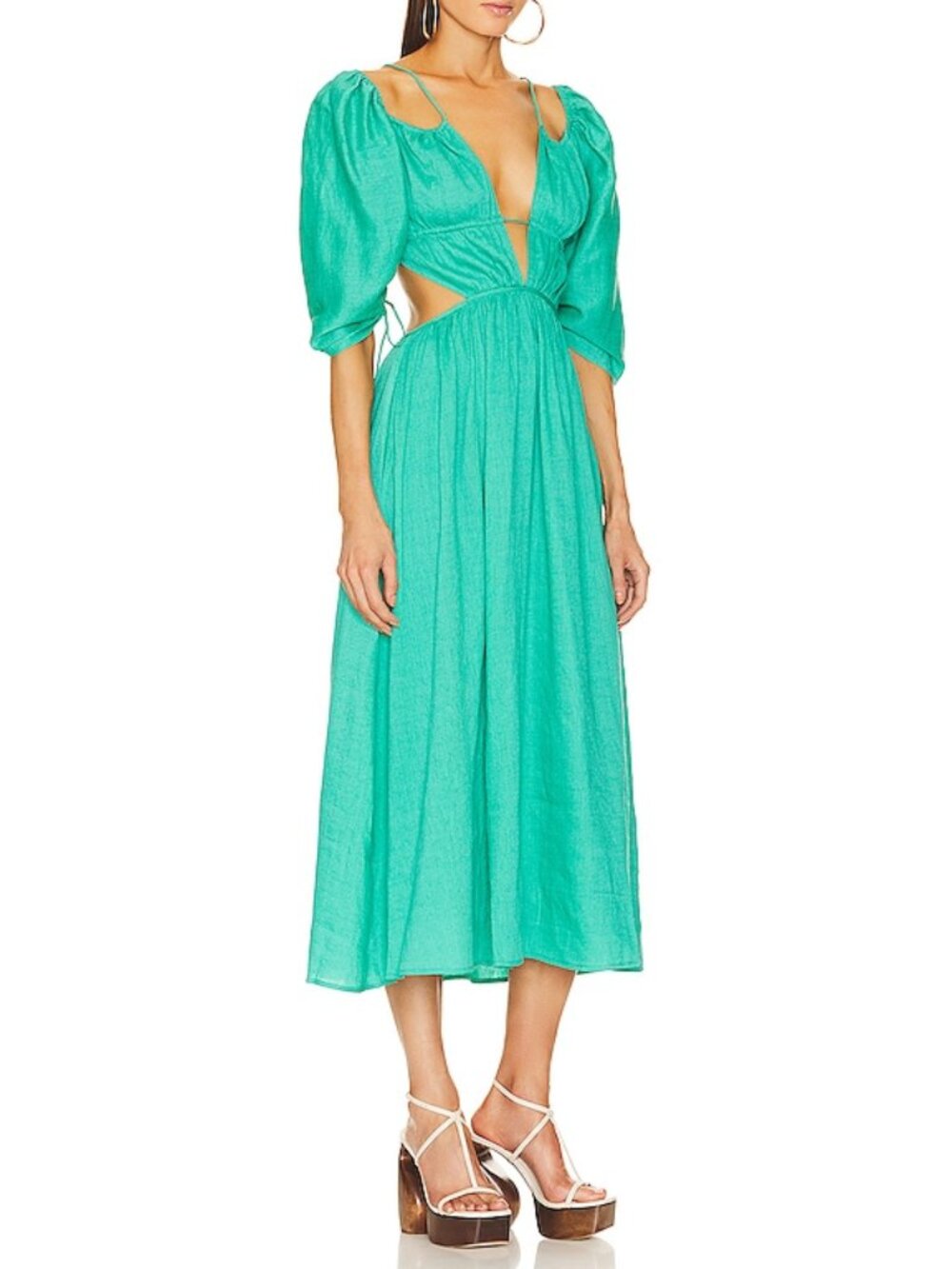 Cult Gaia Charlize Dress in Erba Nubby Faille - Picture 2 of 6